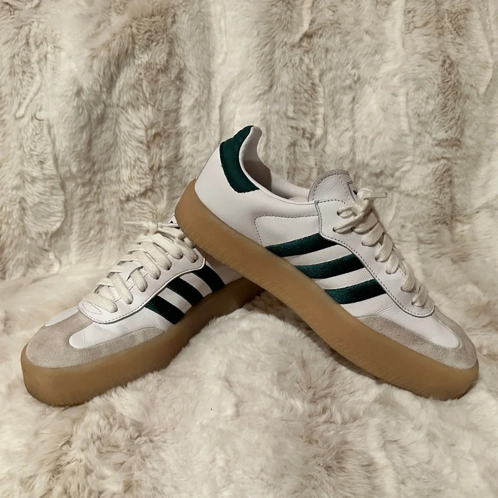 Adidas women’s sambae size 7 collegiate green platform - Picture 1 of 8